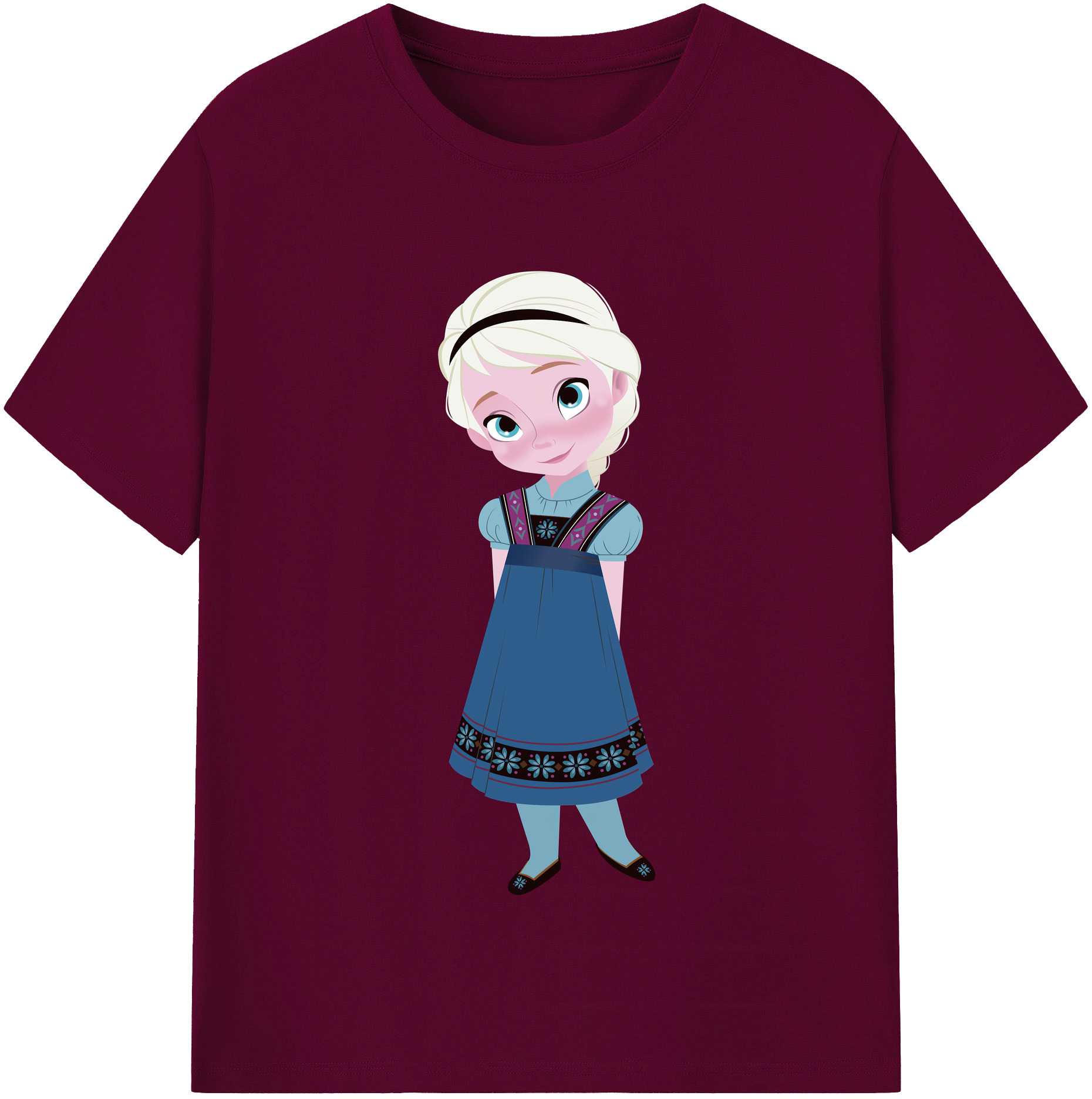 （画像用） アナと雪の女王 アンナ エルサ Frozen Anna Elsa レディースカジュアルプリントTシャツ（綿100％）